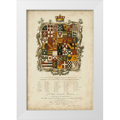 Edmondson Heraldry I White Modern Wood Framed Art Print by Edmondson
