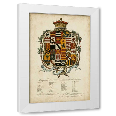 Edmondson Heraldry II White Modern Wood Framed Art Print by Edmondson