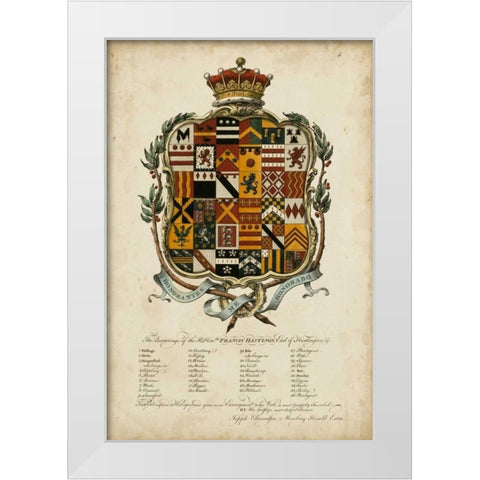 Edmondson Heraldry II White Modern Wood Framed Art Print by Edmondson