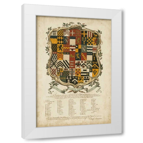 Edmondson Heraldry III White Modern Wood Framed Art Print by Edmondson