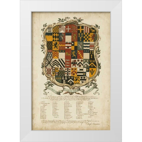 Edmondson Heraldry III White Modern Wood Framed Art Print by Edmondson