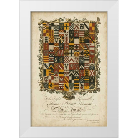 Edmondson Heraldry IV White Modern Wood Framed Art Print by Edmondson