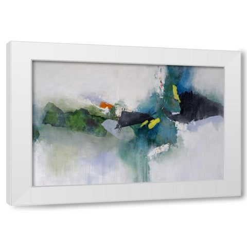 Green Tea White Modern Wood Framed Art Print by Edmunds, Sydney