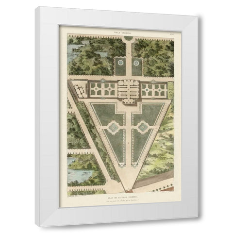 Plan De La Villa Negroni White Modern Wood Framed Art Print by Bonnard