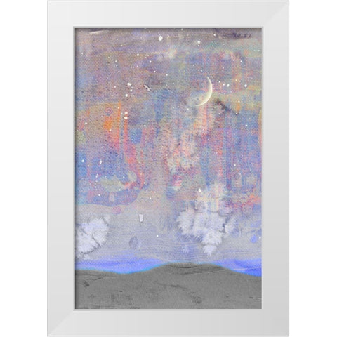 Silvery Moon II White Modern Wood Framed Art Print by Ludwig, Alicia