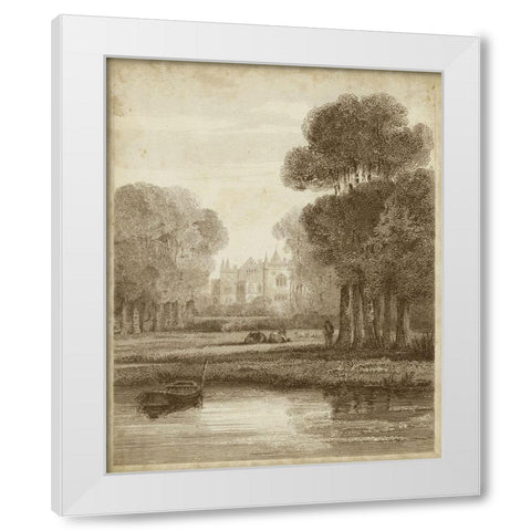Strawberry Hill White Modern Wood Framed Art Print by Cooke, W.