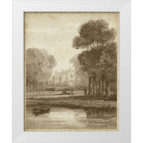Strawberry Hill White Modern Wood Framed Art Print by Cooke, W.