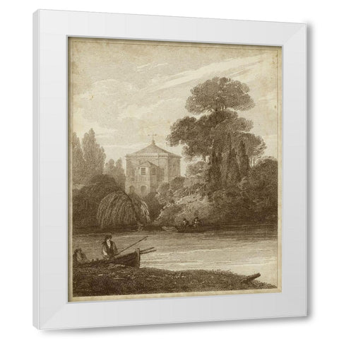 Monkey Island White Modern Wood Framed Art Print by Cooke, W.