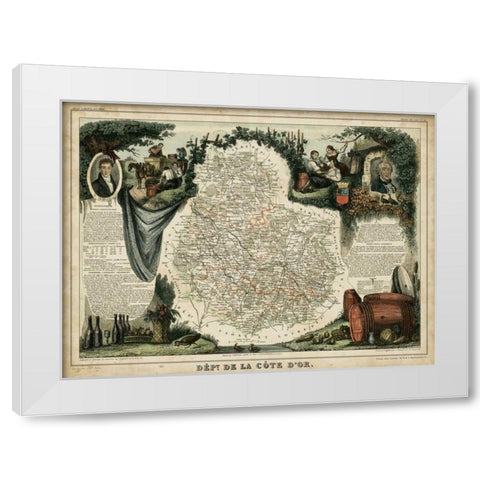 Atlas Nationale Illustre IX White Modern Wood Framed Art Print by Levasseur, Victor