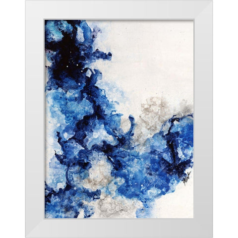 Glacier Blue I White Modern Wood Framed Art Print by Douglass, Farrell