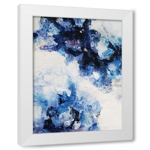 Glacier Blue III White Modern Wood Framed Art Print by Douglass, Farrell