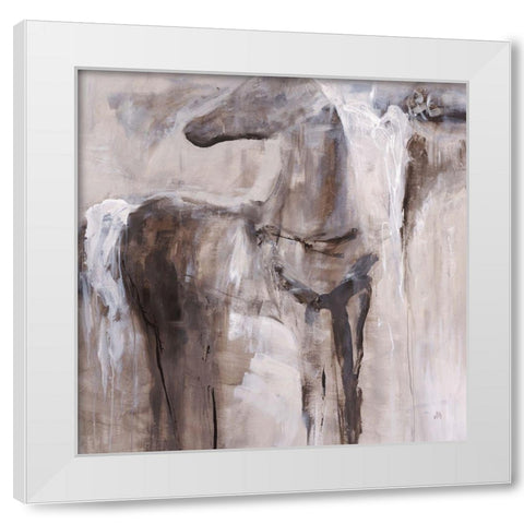 White Smoke White Modern Wood Framed Art Print by Maas, Jodi