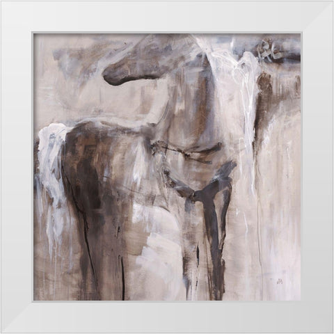 White Smoke White Modern Wood Framed Art Print by Maas, Jodi