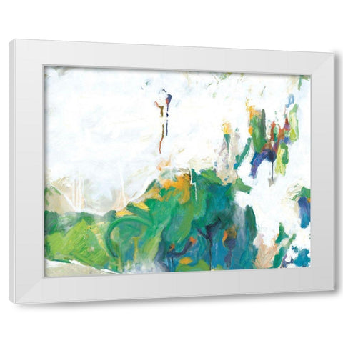Hints of Spring White Modern Wood Framed Art Print by Circle Art Group
