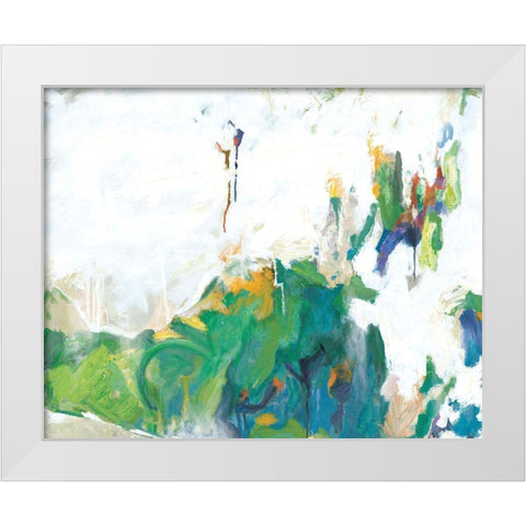Hints of Spring White Modern Wood Framed Art Print by Circle Art Group