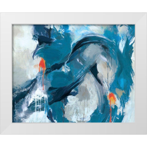 Infinity White Modern Wood Framed Art Print by Circle Art Group