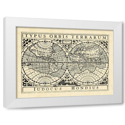 Vintage Maps I White Modern Wood Framed Art Print by Vision Studio