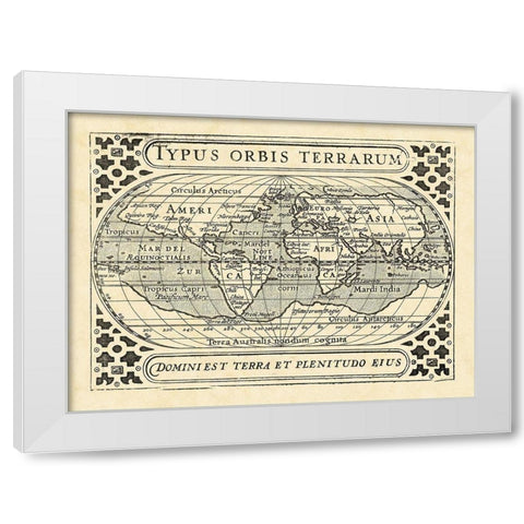 Vintage Maps II White Modern Wood Framed Art Print by Vision Studio