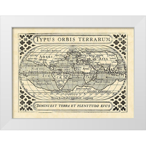 Vintage Maps II White Modern Wood Framed Art Print by Vision Studio