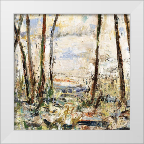 Down by the Water White Modern Wood Framed Art Print by Maas, Jodi