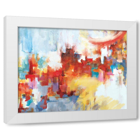 City Night II White Modern Wood Framed Art Print by Circle Art Group