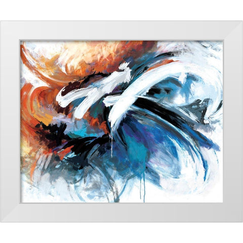 Elementary White Modern Wood Framed Art Print by Circle Art Group