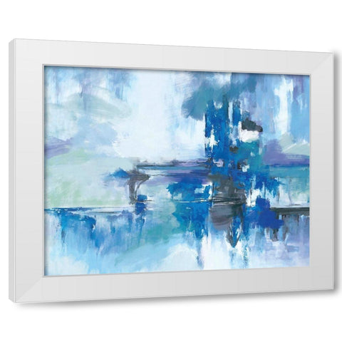 Patience White Modern Wood Framed Art Print by Circle Art Group