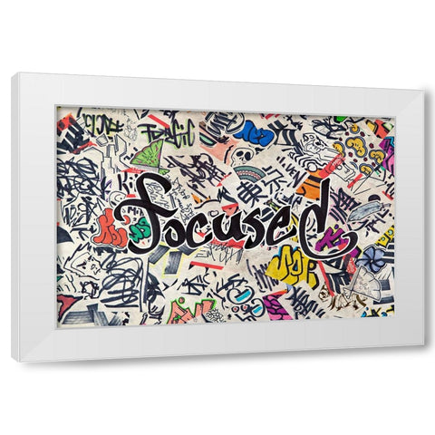 Focused - Urban Inspiration White Modern Wood Framed Art Print by Circle Art Group
