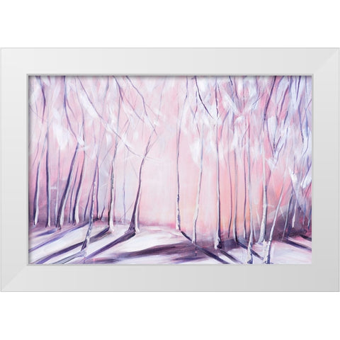Lilac Forest White Modern Wood Framed Art Print by Circle Art Group