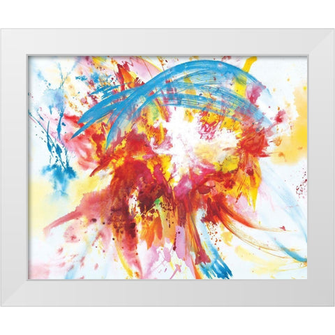 Summer Days White Modern Wood Framed Art Print by Circle Art Group