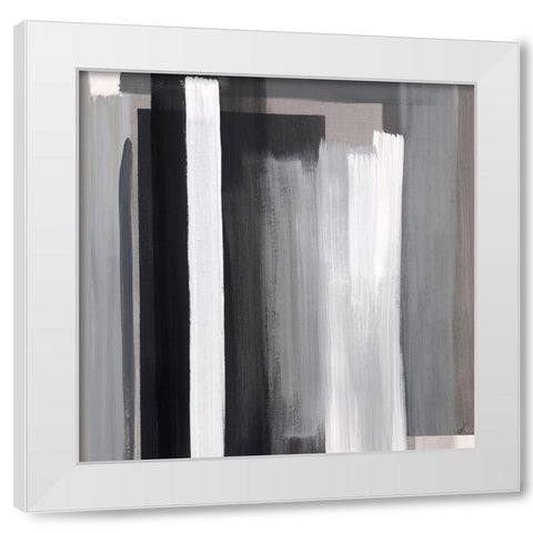 Between the Layers II White Modern Wood Framed Art Print by Edmunds, Sydney