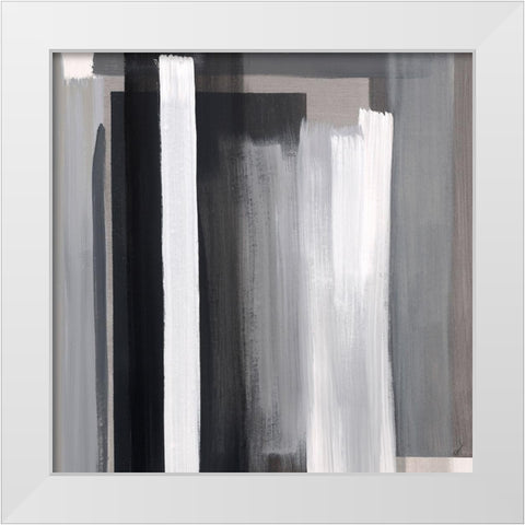 Between the Layers II White Modern Wood Framed Art Print by Edmunds, Sydney