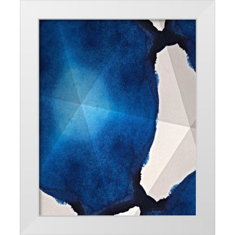 Indigo Daydream IX White Modern Wood Framed Art Print by Stramel, Renee W.