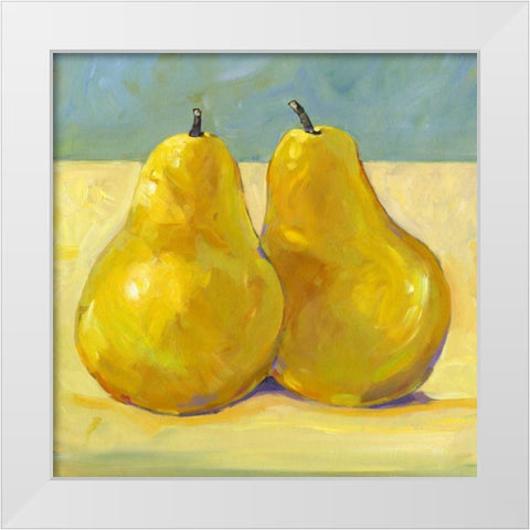 A Pair of Pears White Modern Wood Framed Art Print by OToole, Tim