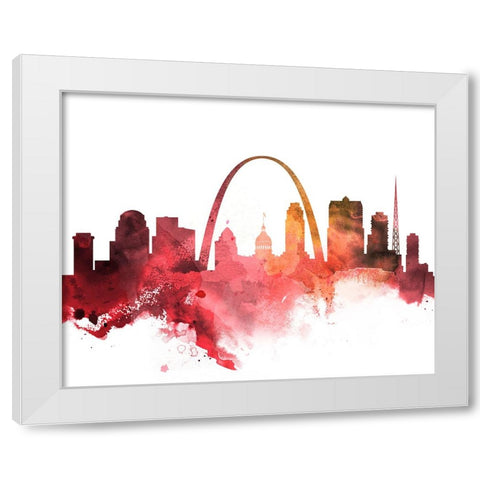 St. Louis Watercolor Cityscape II White Modern Wood Framed Art Print by Circle Art Group