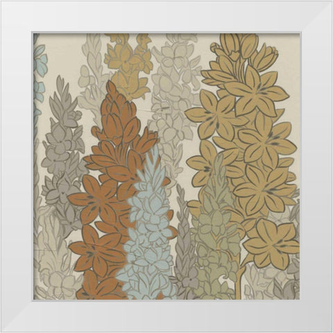 Meadow Blooms II White Modern Wood Framed Art Print by Vess, June Erica