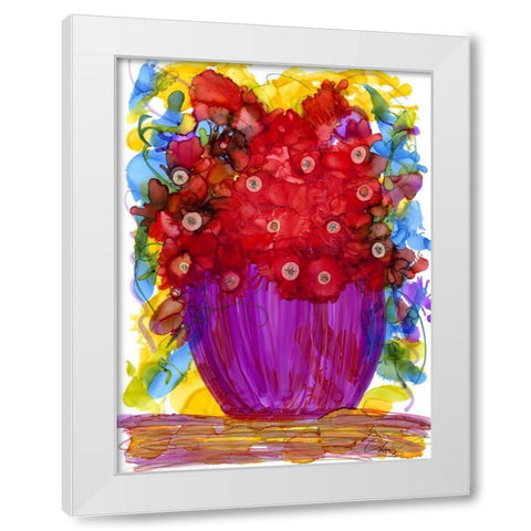 Venetian Reds II White Modern Wood Framed Art Print by Baynes, Cheryl