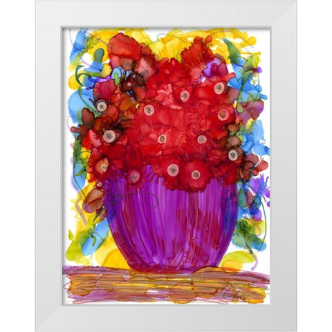 Venetian Reds II White Modern Wood Framed Art Print by Baynes, Cheryl