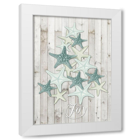 Coastal Christmas Collection B White Modern Wood Framed Art Print by Vision Studio