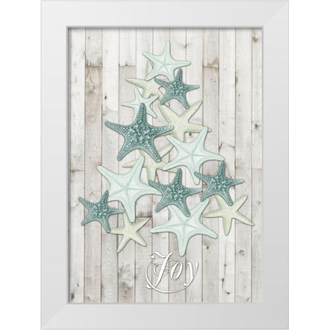 Coastal Christmas Collection B White Modern Wood Framed Art Print by Vision Studio