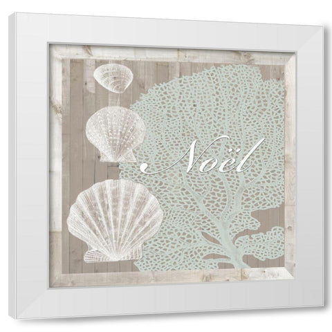 Coastal Christmas Collection G White Modern Wood Framed Art Print by Vision Studio