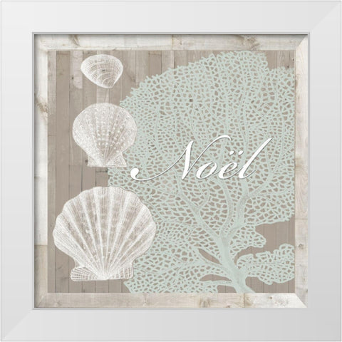 Coastal Christmas Collection G White Modern Wood Framed Art Print by Vision Studio