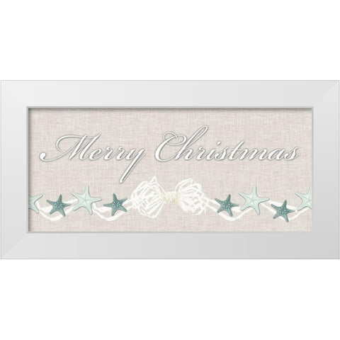 Coastal Christmas Collection H White Modern Wood Framed Art Print by Vision Studio