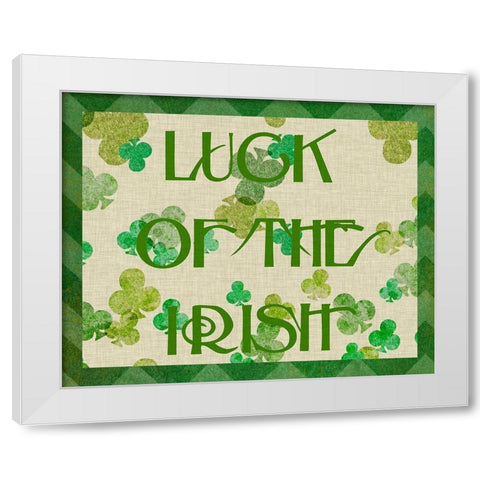 St. Pattys Collection A White Modern Wood Framed Art Print by Vision Studio
