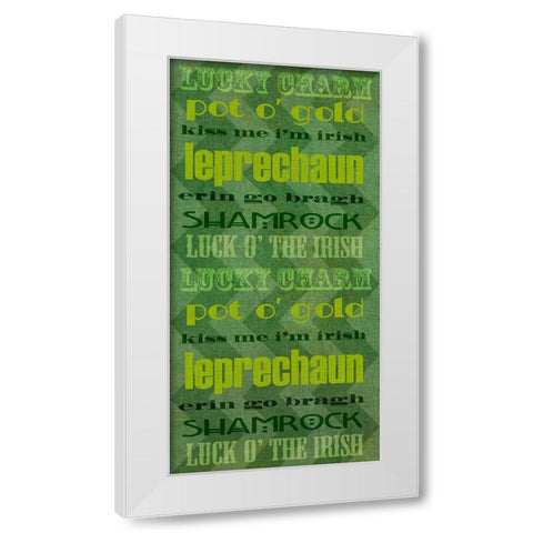 St. Pattys Collection B White Modern Wood Framed Art Print by Vision Studio