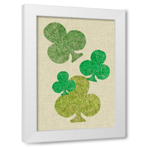 St. Pattys Collection F White Modern Wood Framed Art Print by Vision Studio
