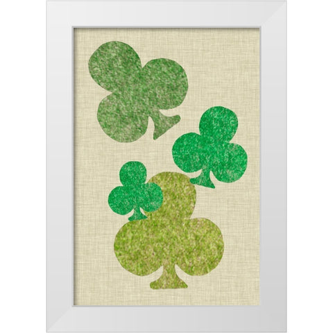 St. Pattys Collection F White Modern Wood Framed Art Print by Vision Studio