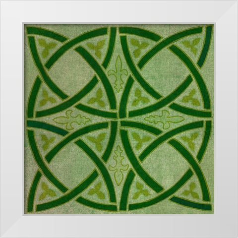 St. Pattys Collection G White Modern Wood Framed Art Print by Vision Studio