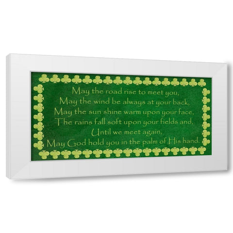 St. Pattys Collection H White Modern Wood Framed Art Print by Vision Studio