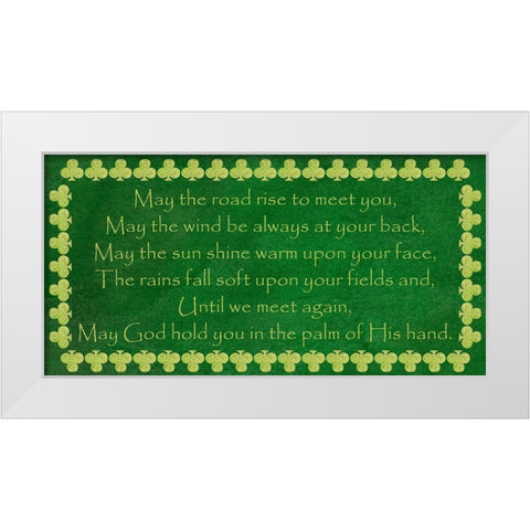 St. Pattys Collection H White Modern Wood Framed Art Print by Vision Studio